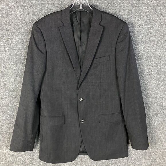 Bar III 3 Blazer Suit Men's Size 40L‎ Slim Fit Gray 100% Wool Adults 2 Buttons - Picture 1 of 9